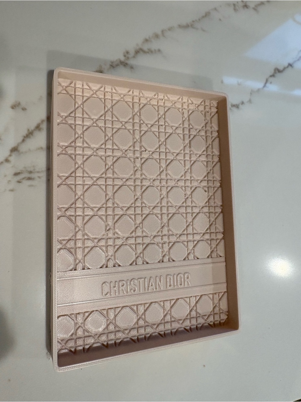 Dior Cream Decorative Wall Panel with Embossed Lattice